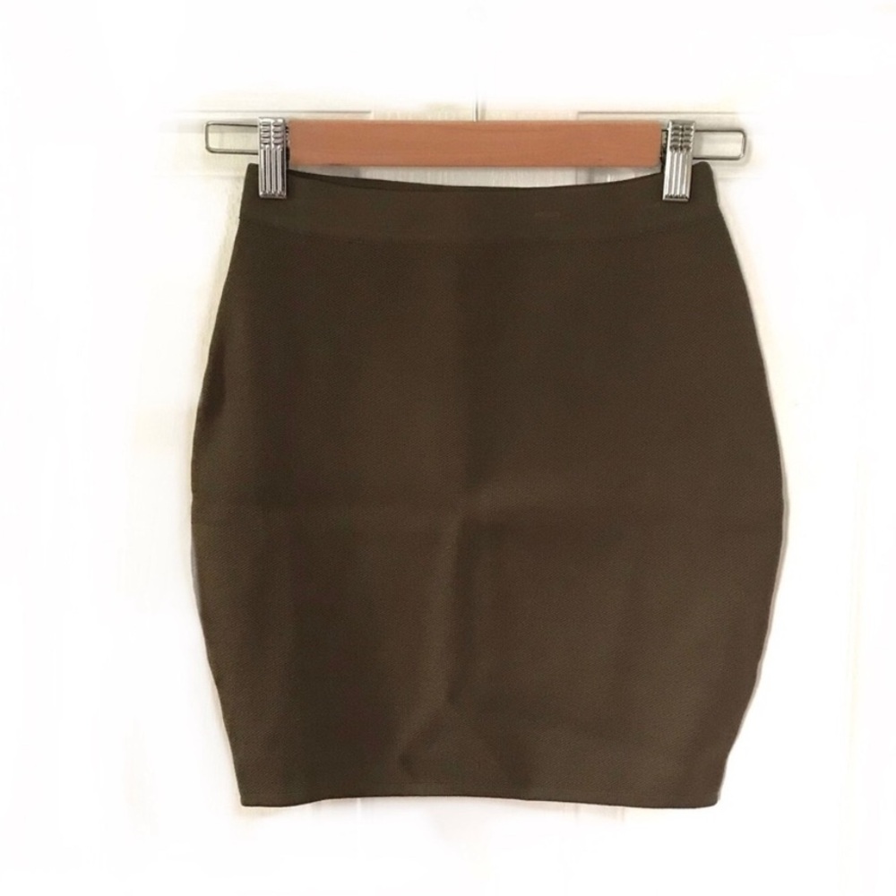 LF Seek the Label olive bodycon mini skirt NWT